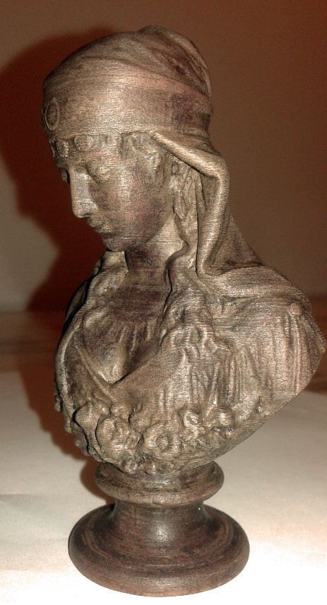 La Zingara Statua stampata in 3d con pla legno