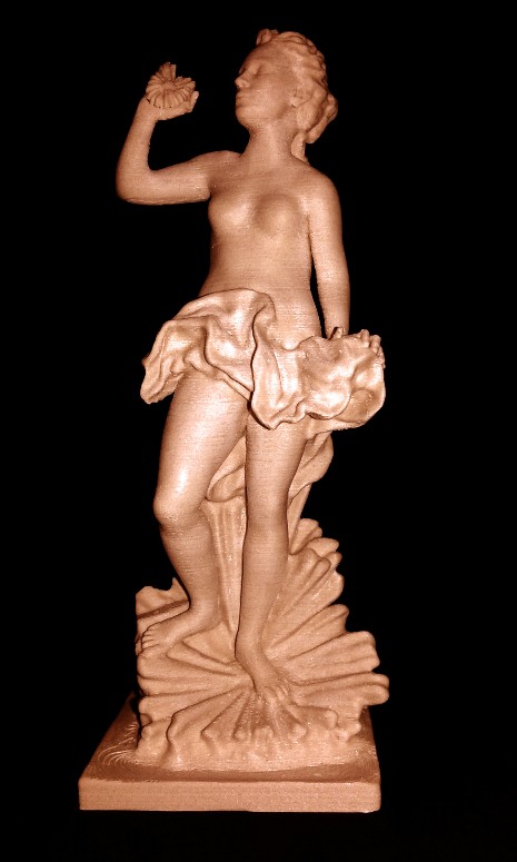 musa in legno stampata in 3d